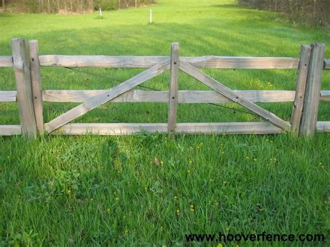 Hoover Fence Wood Split Rail Gates Western Red Cedar W Steel Frames