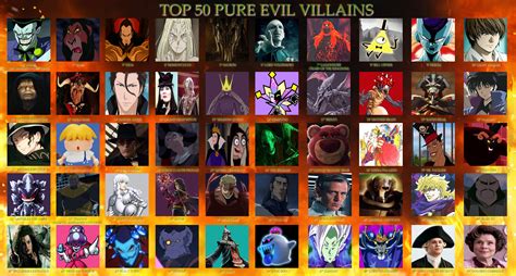 Top 50 Pure Evil Villains By Alex1999zero On Deviantart