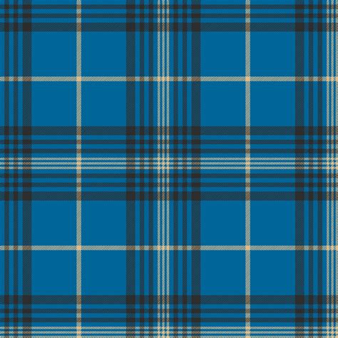 Fabric Texture Blue Check Plaid Seanless Stock Vector Royalty Free