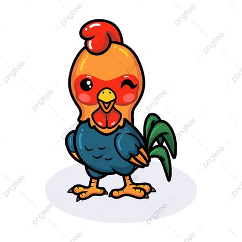 Cute Rooster Vector Design Images Cute Happy Little Rooster Cartoon