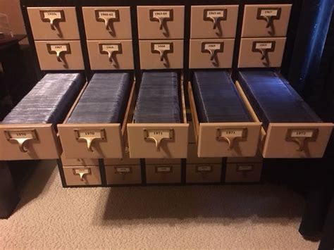 My Storage Solution For Vintage Baseball Cards A Refurbished Library