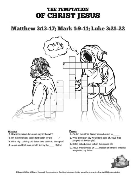 Jesus Is Tempted Worksheet Sundayschoolist