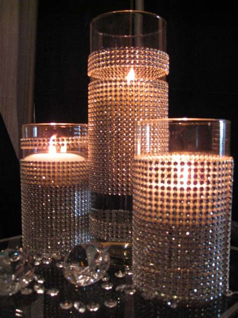 Rhinestone Candle Centerpieces Weddingday Magazine