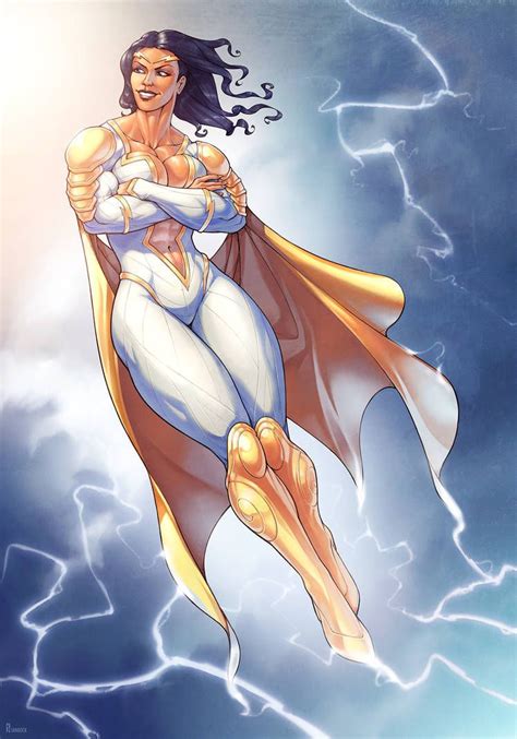 Thunder Woman Commission By JanRockitnik On DeviantArt Comic Art Girls Superhero Art
