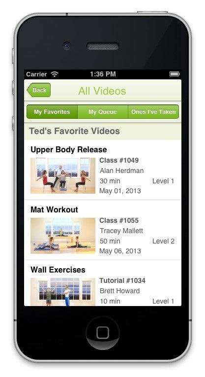 Filters help you narrow down the results to find exactly what you're looking for. Pilates Anytime iPhone - iPad App