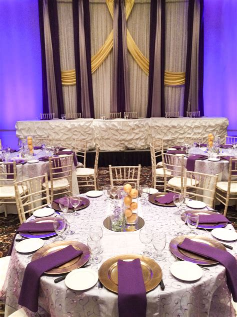 Purple And Yellow Modern Wedding Reception Wedding Weddingreception