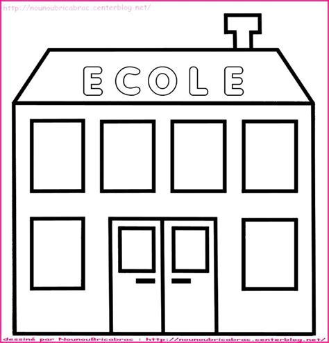 Ecole... à colorier | Colorier, Coloriage école, Dessin