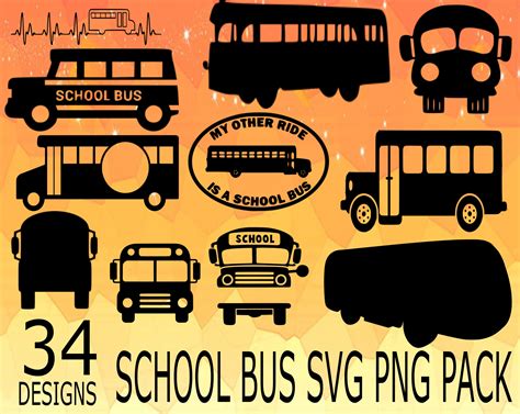 School Bus Svg Png Design Bundle Cricuit Design Pack School Driver Svg