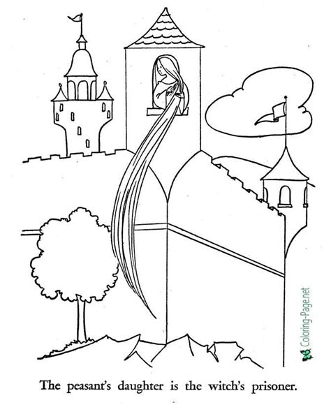 Fairy Tales - Rapunzel Coloring Pages