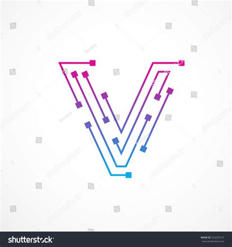 Abstract Letter V Logo Design Templatetechnology