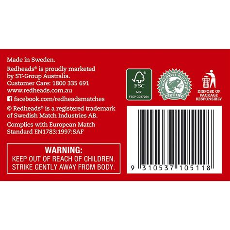 Redheads Extra Long Matches 45 Pack Woolworths