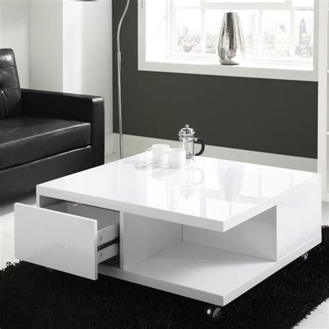 Your search high gloss coffee tables. Modern White High Gloss Square Coffee Table With Storage ...
