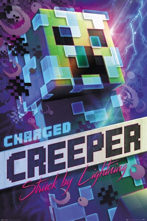 Minecraft Maxi Poster Charged Creeper 1025 Minecraft Posters