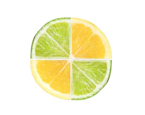 Lemon Lime And Orange Slices Isolated On White Stock Photo Image Of