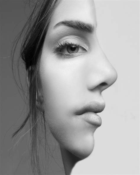 image result for black and white half face portrait photography ideas illusion photography