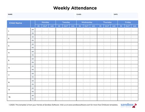 Weekly Attendance Sheet Template Ad Discover Why We Rank 1 For