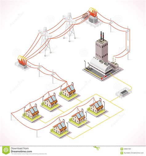 Energy 13 Infographic Isometric Stock Vector Image 58667491