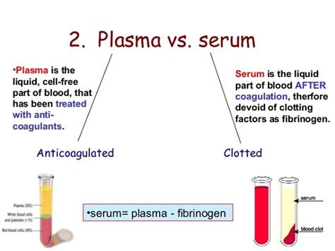 Differences Between Serum And Plasma