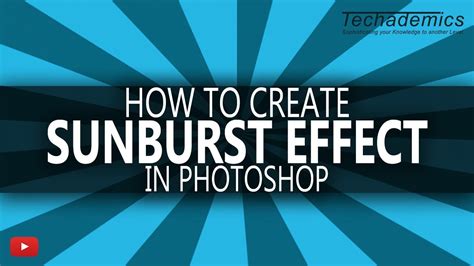 How To Make Sunburst Effect In Photoshop Youtube