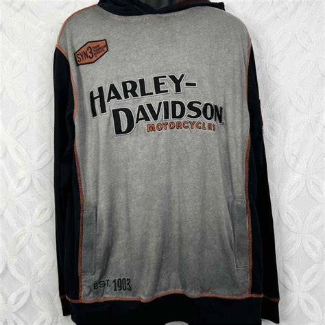 Harley Davidson Official Men S Iron Block Pullover Ho Gem