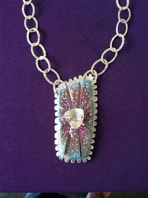Color Pencil On Copper Layered With Sterling Silver Mary Karg Designs