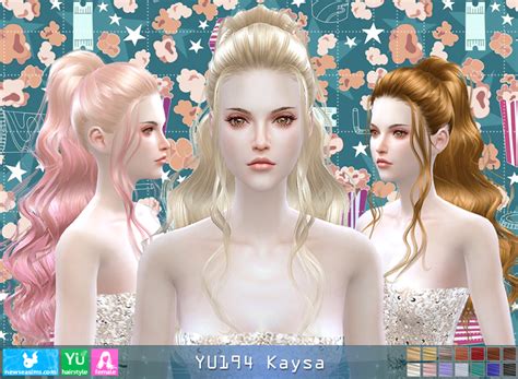 Newsea Yu194 Kaysa Hair Sims 4 Hairs