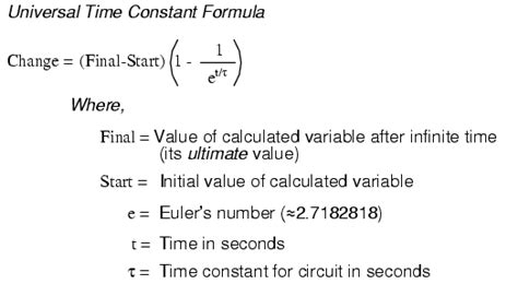 Time Constant Equations Useful Equations And Conversion Factors