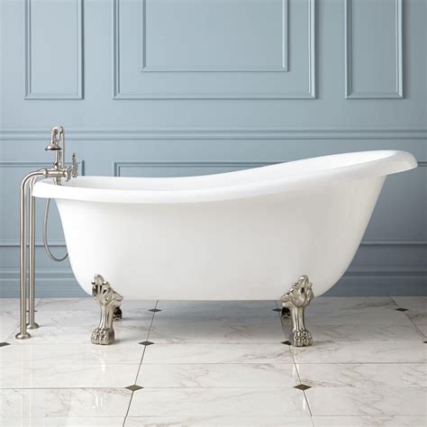 Our collection of clawfoot tubs shown in some amazing settings, and enticing finishes. 67" Sophia Acrylic Slipper Clawfoot Tub - Lion Paw Feet ...