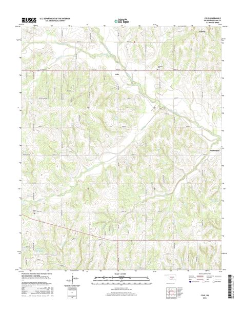 Mytopo Cole Oklahoma Usgs Quad Topo Map