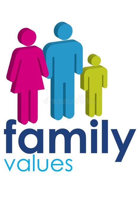 Graphique De Valeurs Familiales Illustration Stock  Illustration du