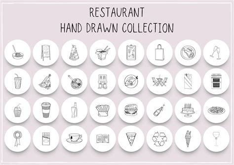 Restaurant Food Instagram Highlight Icons Insta Story Covers