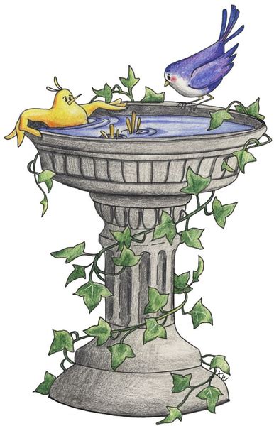 Clipart Bird Bath Free Images At Vector Clip Art Online