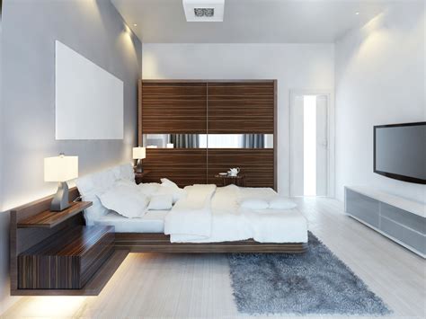 The bedroom is a room that is personal and not a public space. Design of Modern Spare Bedroom with Large Sliding Closet ...