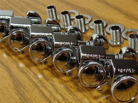New Grover Locking Chrome Tuners 6 In Line For Fender Strat Reverb
