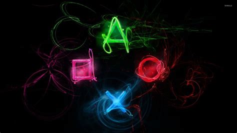 Neon Playstation Buttons Wallpaper Game Wallpapers 20963