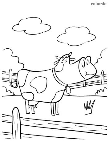 Farm Fence Coloring Page
