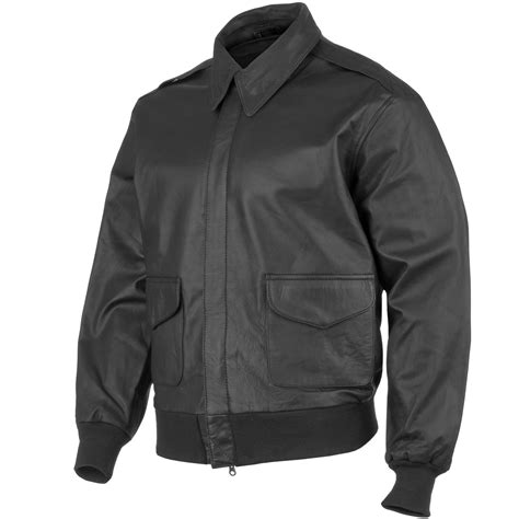 Us Military Classic Pilot Bomber A2 Flight Leather Mens Short Jacket