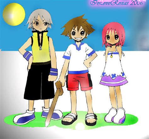 Sora Riku And Kairi Kids By Iloveroxas On Deviantart