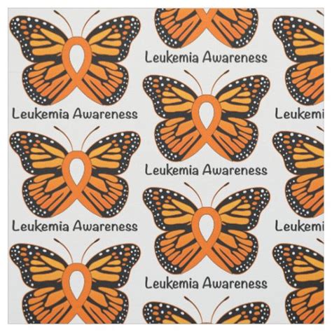 Leukemia Butterfly Awareness Ribbon Fabric Zazzle