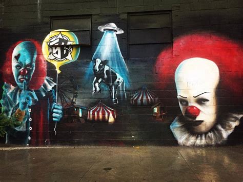 Theres A Terrifying Graffiti Mural Of Clowns In Nyc