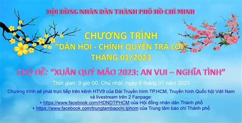 Chương Trình Dân Hỏi Chính Quyền Trả Lời Tháng 01 Xuân Quý Mão 2023