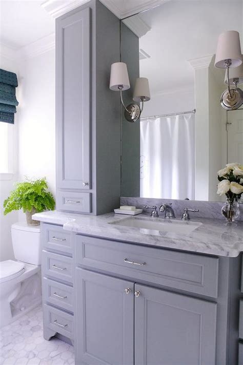 One of the biggest factors in choosing the best bathroom vanity for you is size. Gray Bathroom Vanity with Gray Marble Countertop ...