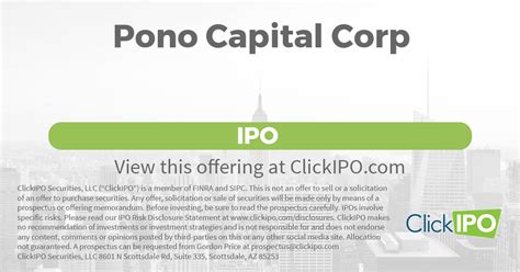 Ponou Ipo Pono Capital Corp Ipo Price Date And More Clickipo