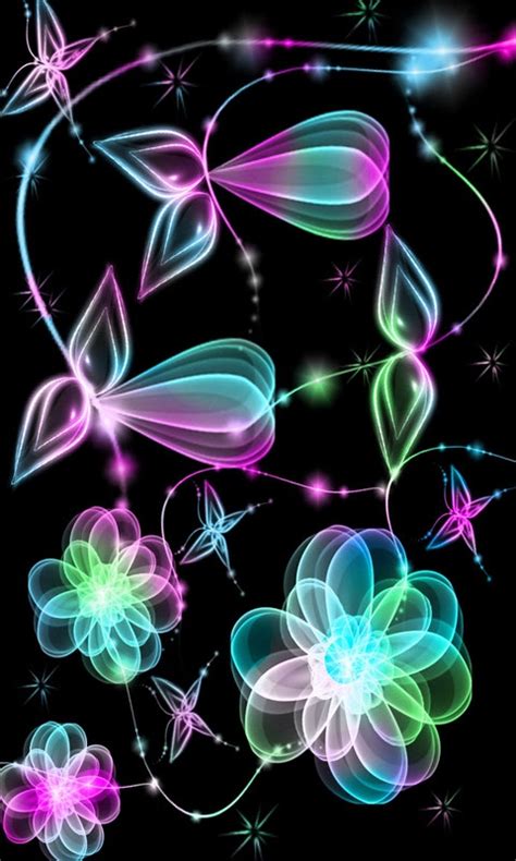 Free Download Glow Flowers Cell Phone Wallpapers 480x800 Mobile Phone