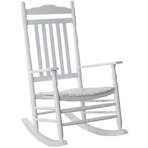 Bandz Kd 22w Wooden Rocking Chair Porch Rocker White Outdoor Traditional