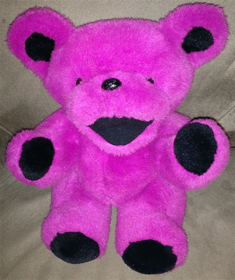 Plush Grateful Dead Dancing Bear Magenta Pink Large 12 Jointed Stuffed