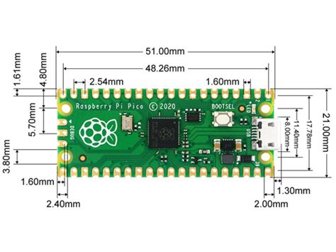 Raspberry Pi Pico With Rp2040 2mb Flash Micro B Usb 99tech