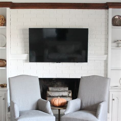 How To Mount Tv On Brick Fireplace And Hide Wires