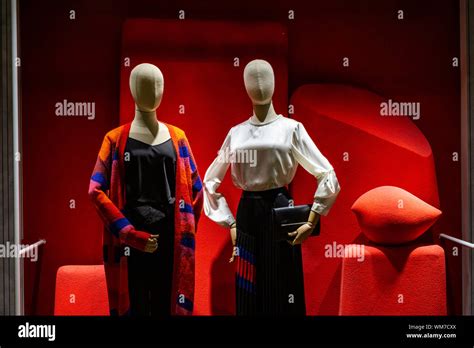 Beautiful Mannequins In Soft Light And Red Background Stock Photo Alamy