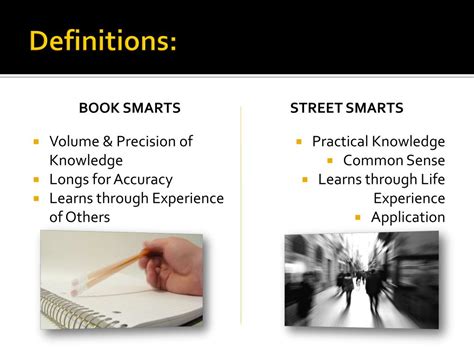 PPT - Street Smarts vs. Book Smarts PowerPoint Presentation, free ...